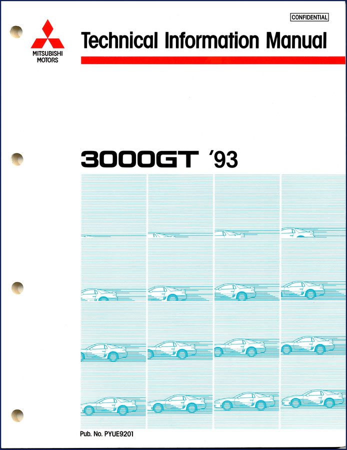 Mitsubishi 3000GT 1992 Technical Manual cover page