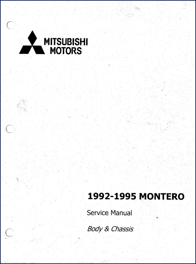 1994 Mitsubishi Montero Service Manual Electrical Volume 2 – Factory OEM wiring diagrams and component locations