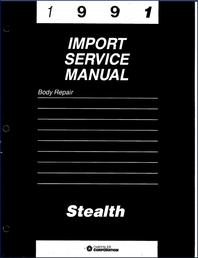 1991 Mopar Stealth Service Repair Manual body construction cover