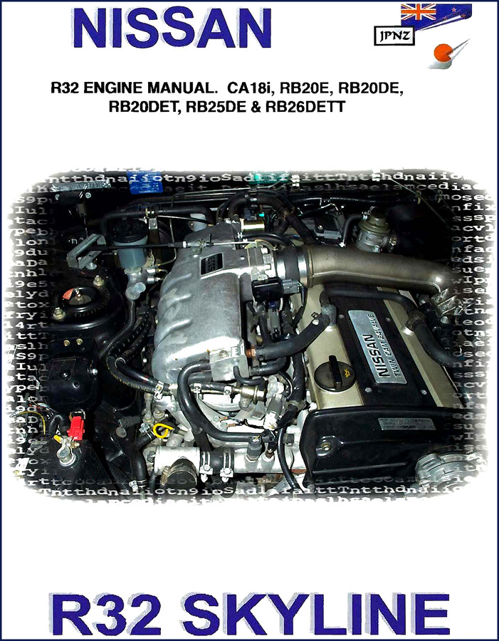 Nissan CA18 RB20 RB25 factory service manual cover - 580 page OEM document
