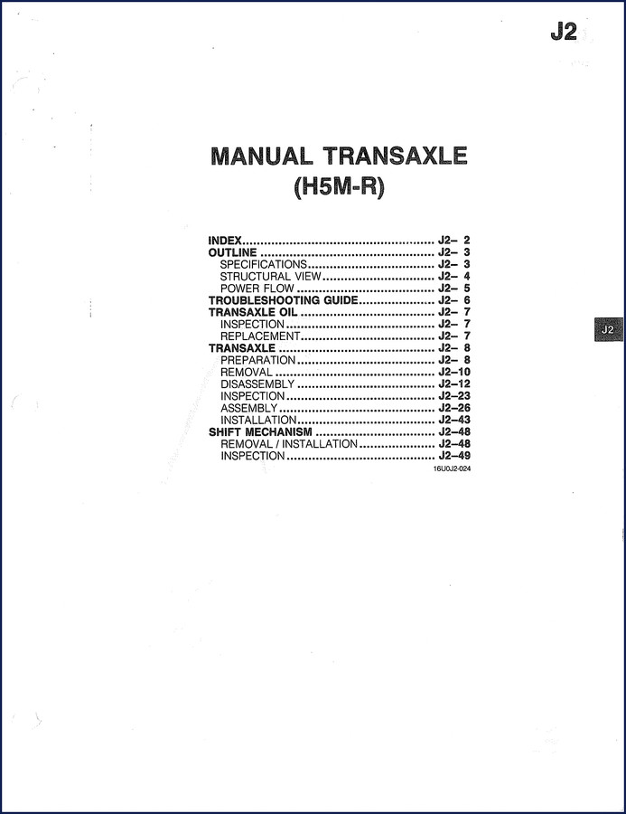 Nissan H5M-R Service Manual cover - 50-page OEM factory manual