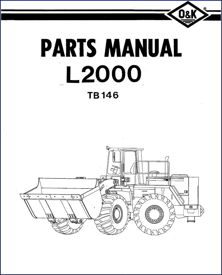 O&K Trojan L2000 Parts Catalog cover - 131 pages OEM factory document