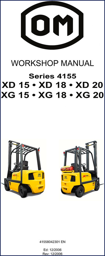 Bomag XD 15 XD 18 XD 20 XG 15 XG 18 2006 Workshop Manual cover page