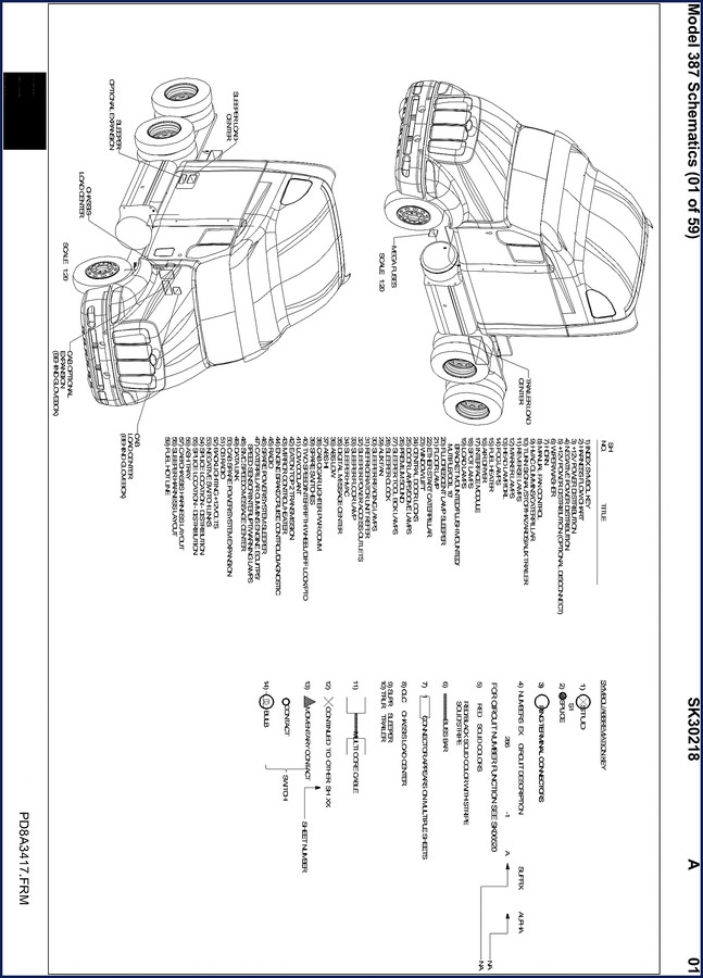 Paccar 387 Electrical Schematic factory wiring diagram 59 pages