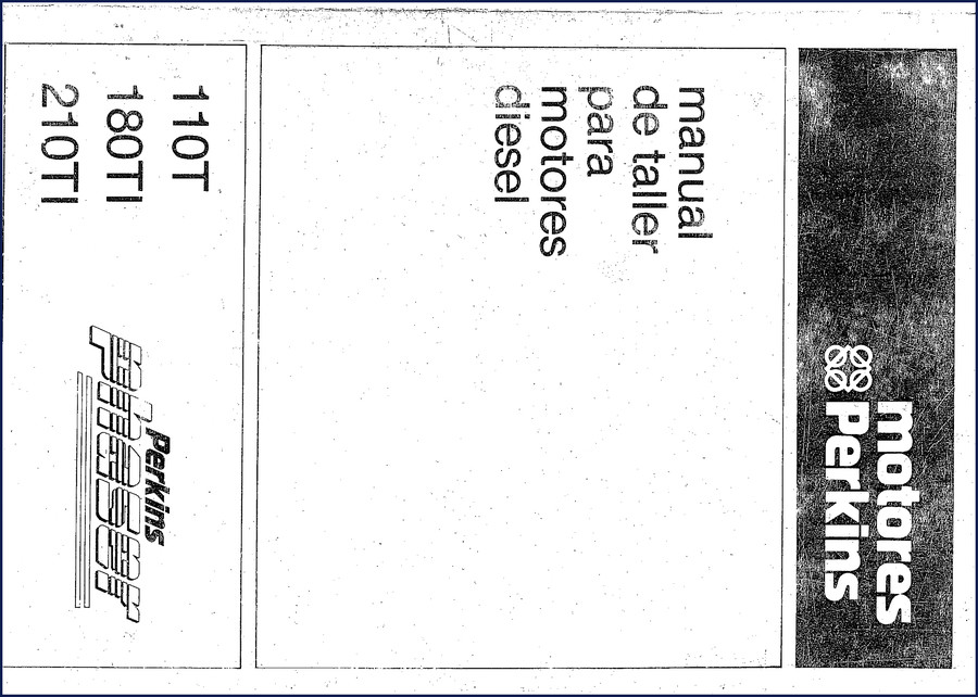 Perkins 110T 180TI 210TI Workshop Manual cover - 174 pages diesel engine service manual