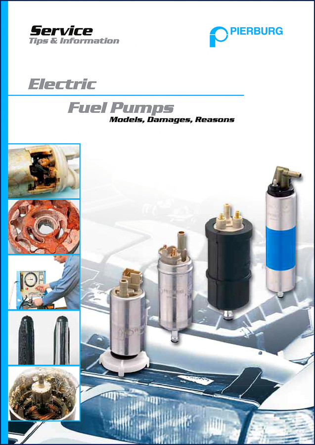 Pierburg BMW Technical Manual cover – 52-page electric fuel pump service tips and information