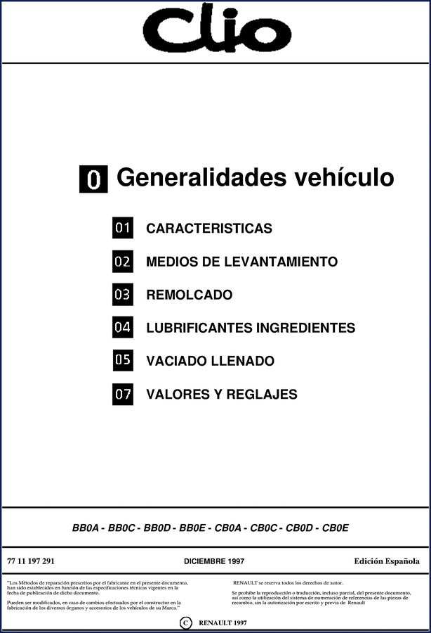Renault Trucks B80A 1997 factory repair manual cover