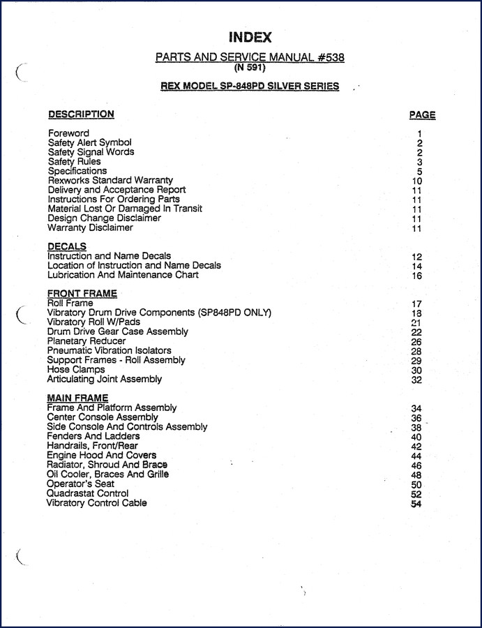 Terexlift SP848PD Service Manual 140 pages OEM factory document cover