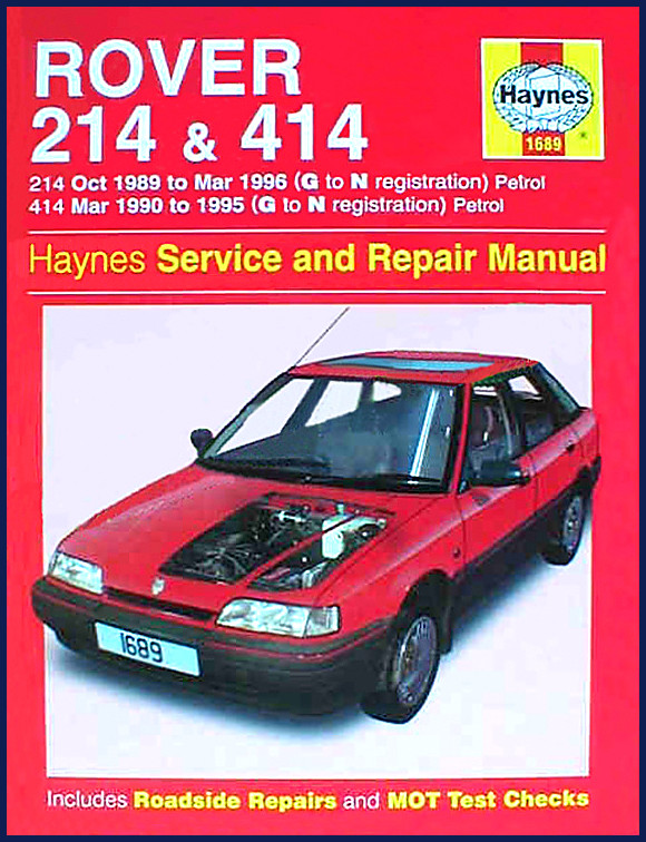 Rover 214 414 1997 Haynes Service Manual cover – 218-page OEM repair guide