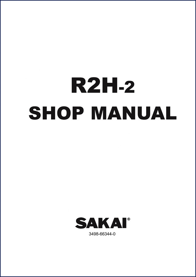 Sakai R2H-2 Workshop Manual cover – 151-page factory repair document for roller compaction equipment