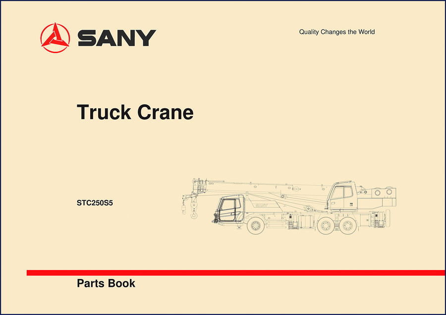 SANY STC250S5 Truck Crane Parts Catalog 589 pages OEM factory document