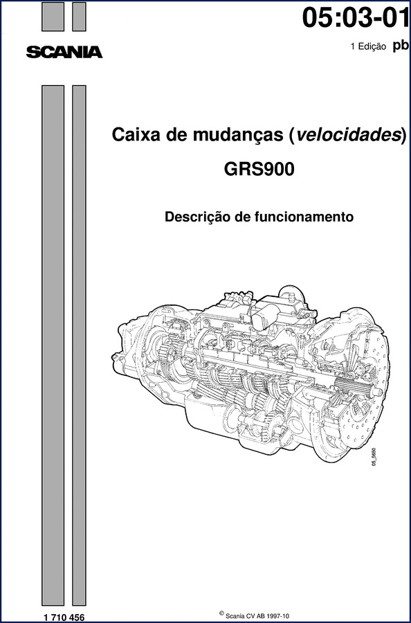 Scania GRS900 1997 Technical Manual cover - 23-page factory document