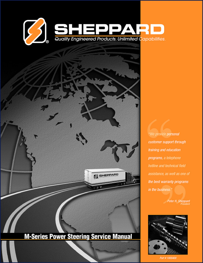 Sheppard M-Series Power Steering Service Manual cover – 69-page OEM service document