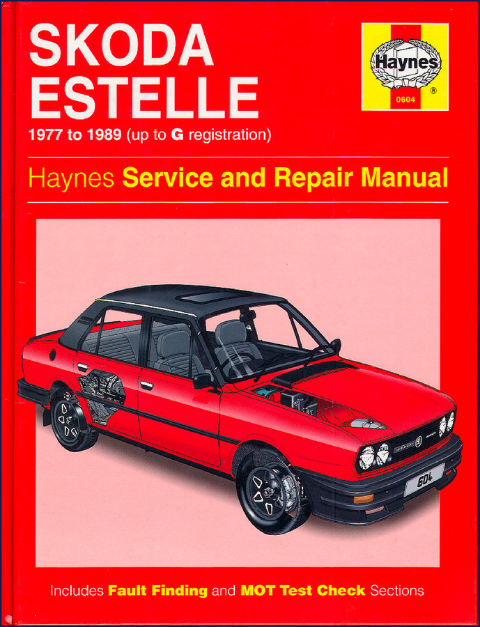 1996 Haynes repair manual for Skoda Estelle 105, 120, 130, 135/136 and Rapid models - 171 pages