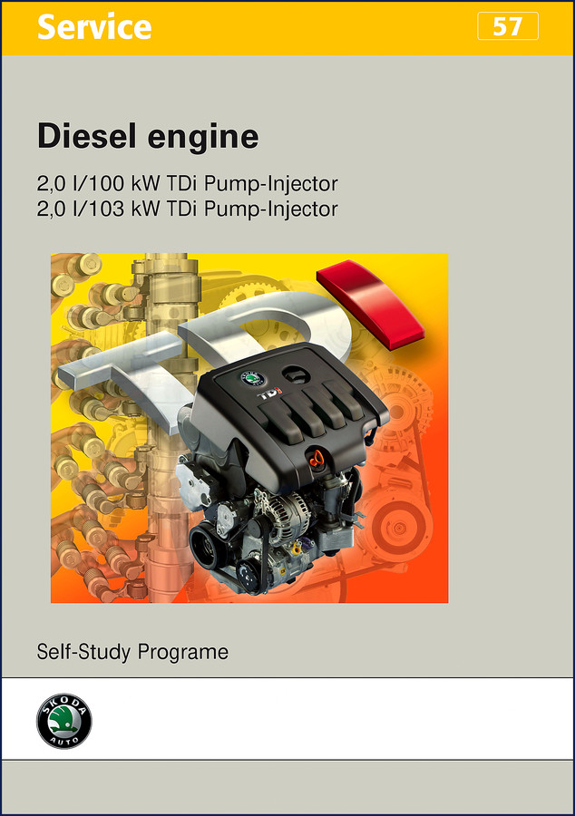 Škoda OCTAVIA II 2.0L TDI Service Manual cover - 44 page factory OEM document