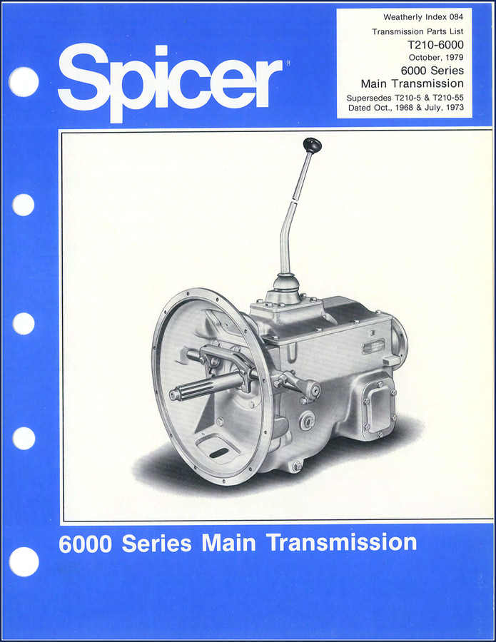 1979 Dana Spicer 6352 parts catalog cover with transmission diagrams