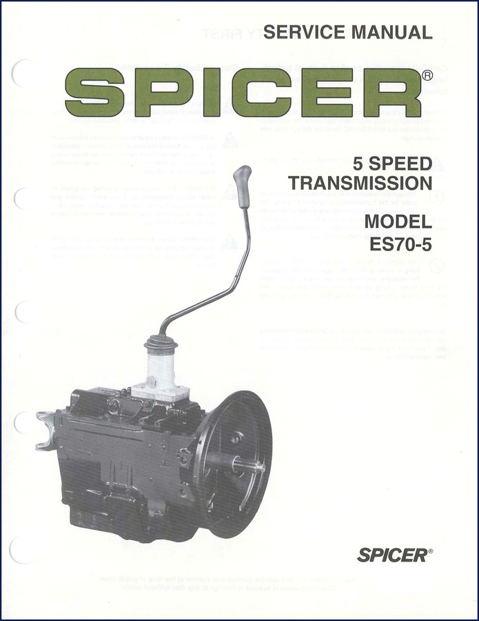 Dana Spicer ES70-5 5-speed transmission service manual cover - factory OEM document