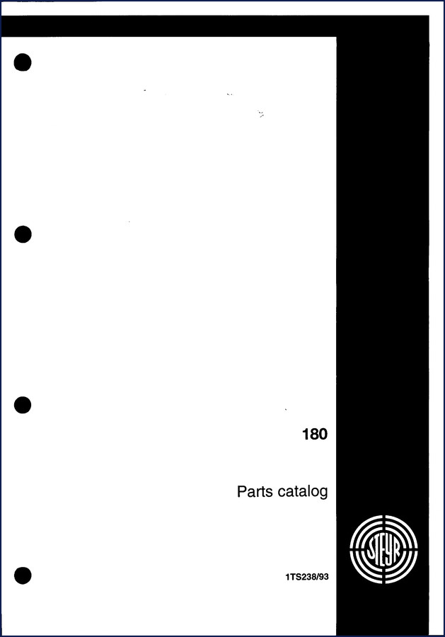 Steyr 180 Parts Catalog 49 pages factory parts catalog