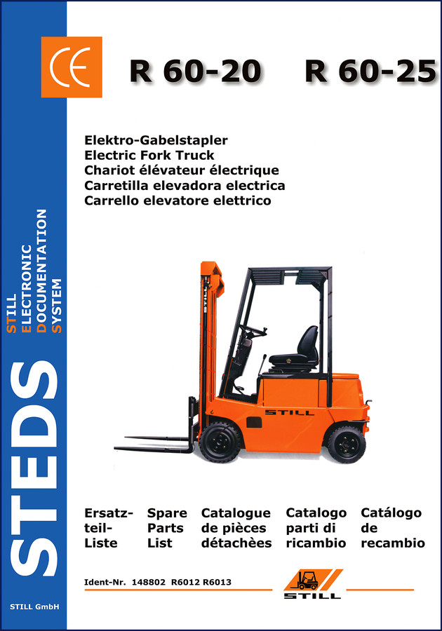 Still R 60-20 R 60-25 2016 Parts Catalog cover showing electric forklift illustration