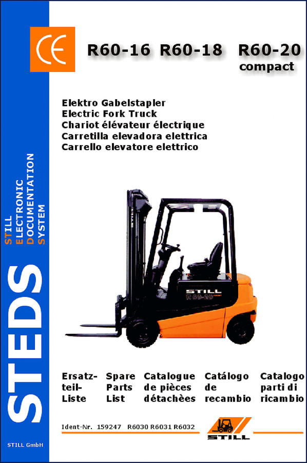 Still R60-16 compact electric forklift parts catalog cover 2016