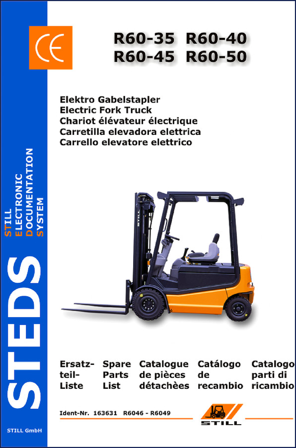 Still R60-35 R60-40 R60-45 R60-50 2016 Parts Catalog factory cover page
