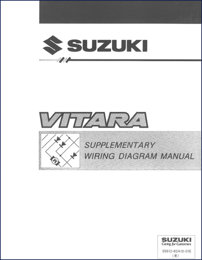 1993 Suzuki Vitara supplementary wiring diagram manual cover - OEM supplement for VIN-specific electrical circuits