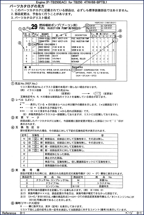 Toyota 4TNV88-BPTB 2010 Parts Catalog page showing fuel injection pump diagram and part number list