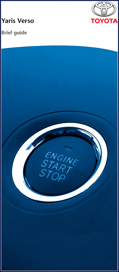 Toyota Yaris Verso Brief Guide User Manual cover