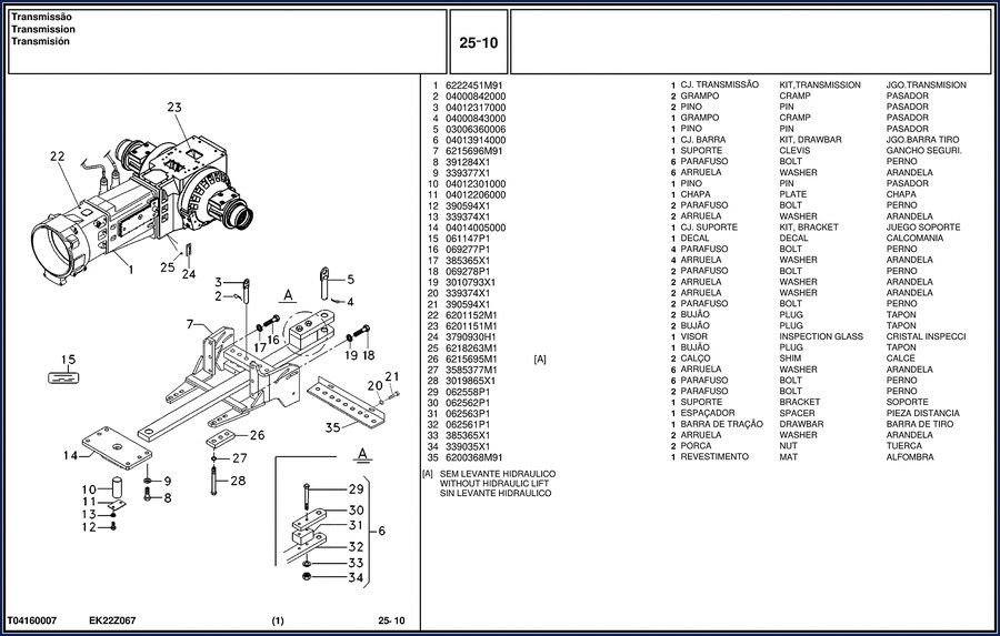 Tracsa AA 6 parts catalog cover showing transmission and clutch exploded views