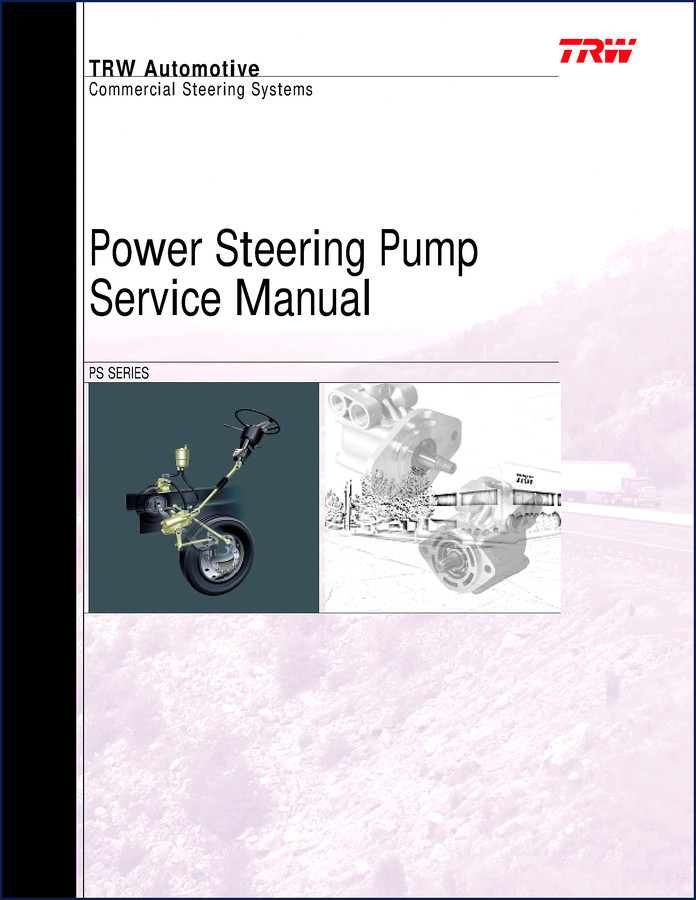TRW PS Series 2006 Service Manual cover showing power steering pump diagram