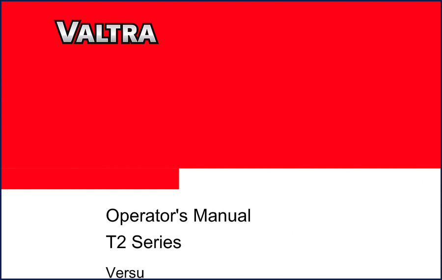 Valtra T132 V T152 V T162e V T172 V T182 V Operators Manual 384 page factory OEM document