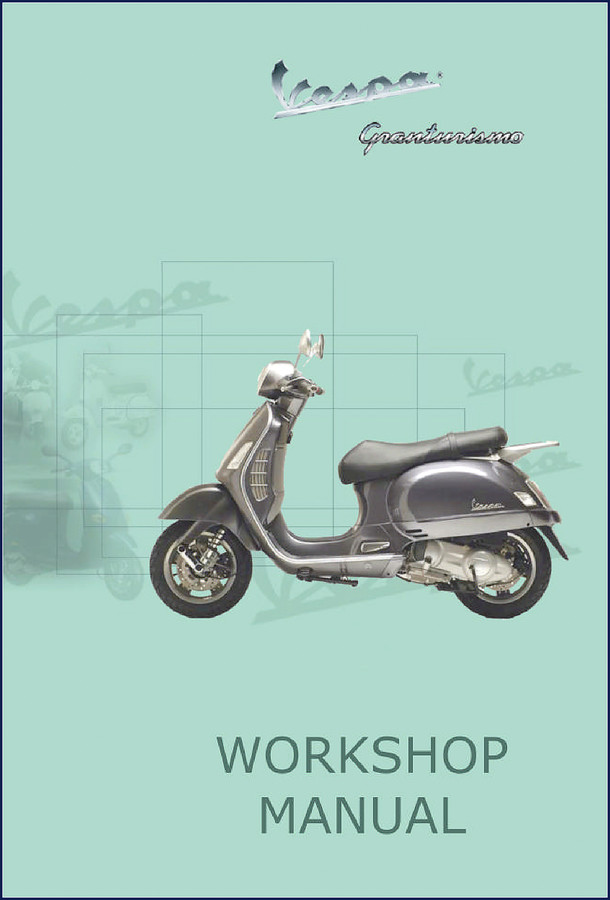 Vespa GT200 Granturismo workshop manual cover – 287 pages, factory OEM PDF