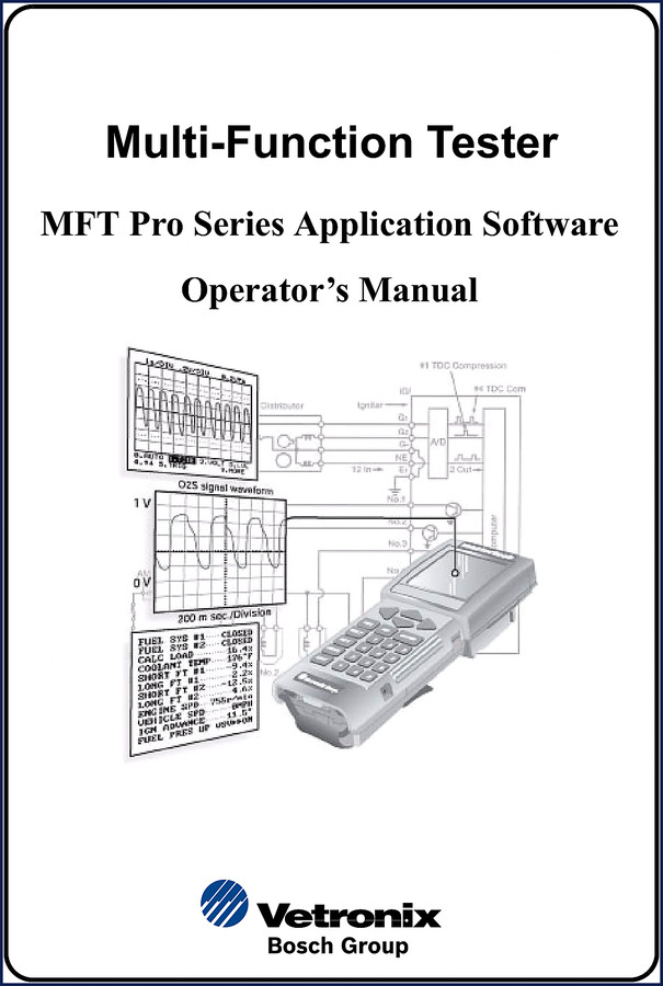 Vetronix MFT Pro Series Operators Manual 2006 – 108 pages factory documentation