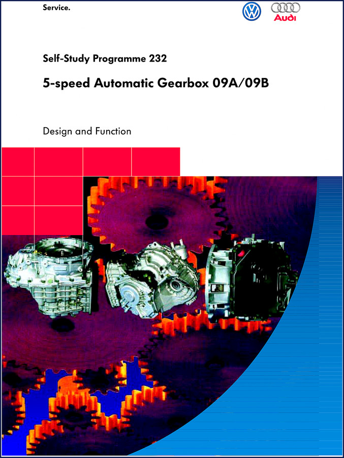 Volkswagen 09A 09B training manual cover – factory self-study program for 5-speed automatic gearbox