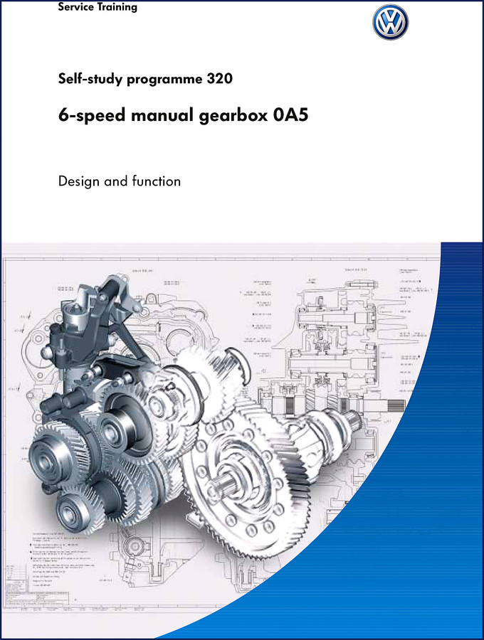 Volkswagen 0A5 6-speed manual gearbox training manual cover - 36 pages OEM