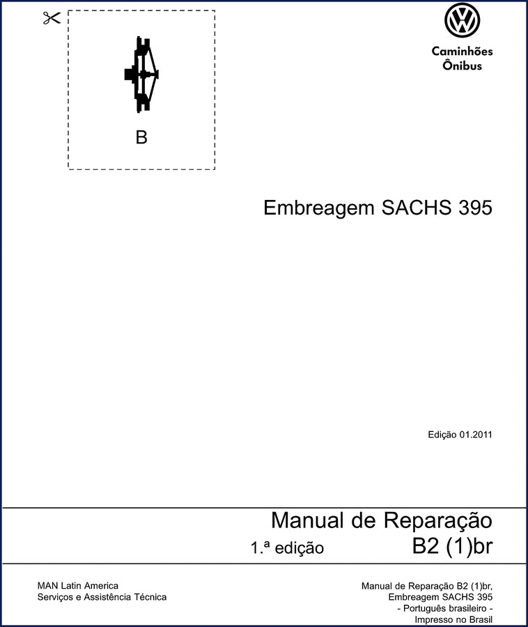 Volkswagen Ônibus 2011 OEM Repair Manual Sachs 395 Clutch cover page