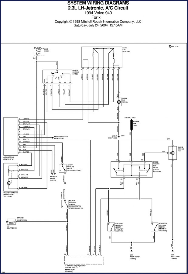 1998 Volvo Michigan Euclid 940 Electrical Schematic – system wiring diagram page 1