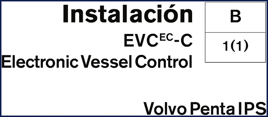 Volvo Penta 350 400 450 500 600 Installation Manual cover page showing IPS and EVC EC-C branding