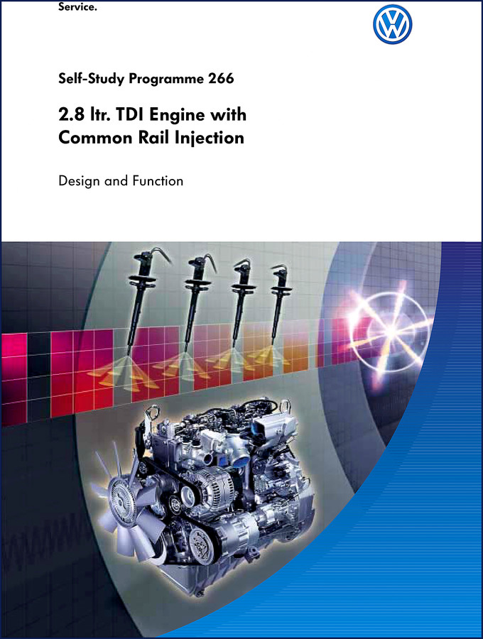 VW LT2 Training Manual cover – 2.8L TDI common rail injection system, OEM self-study programme