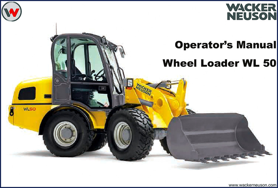 2008 Wacker Neuson WL 50 operators manual factory PDF cover