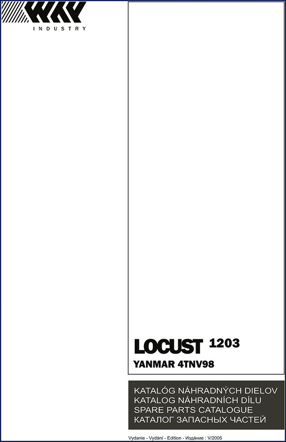 WAY Industry 1203 2005 OEM Parts Catalog cover – Locust 1203 Yanmar 4TNV98