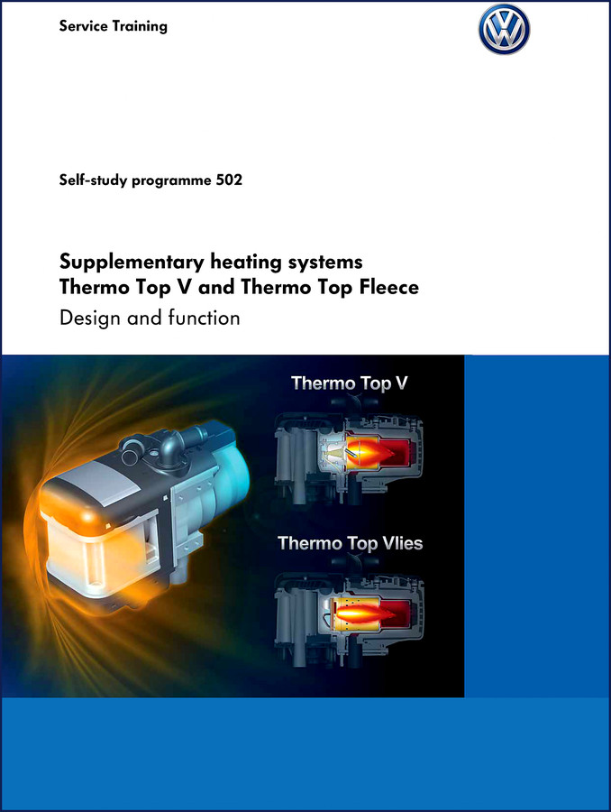 Webasto Thermo Top V and Thermo Top Fleece training manual cover – factory OEM documentation for supplementary heating systems