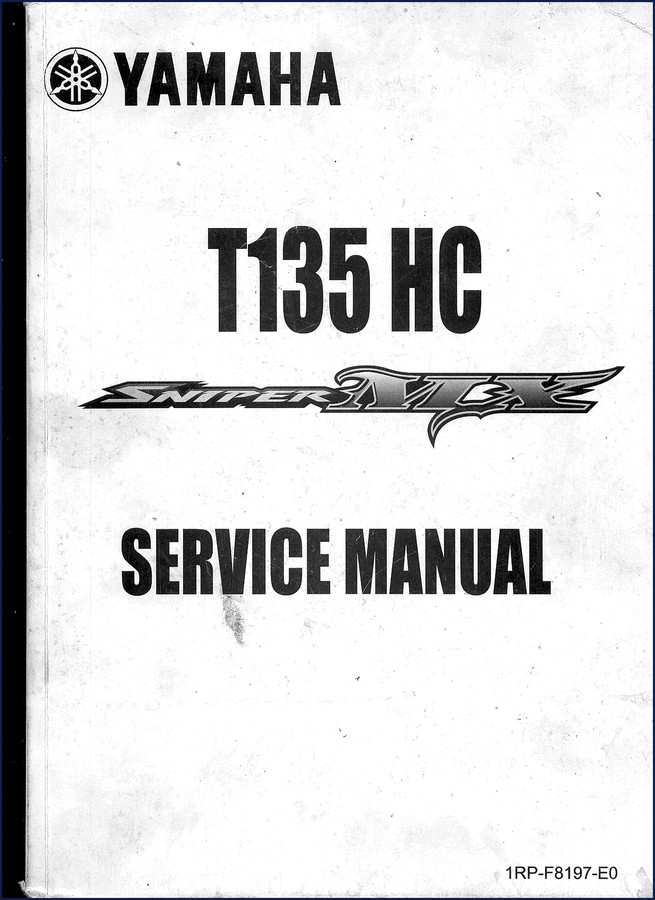 Yamaha T135 HC Sniper Service Manual cover – factory document 324 pages
