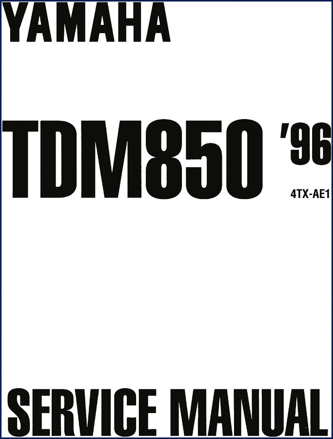 Yamaha TDM850 1996 Service Manual cover – 323 pages OEM factory repair documentation