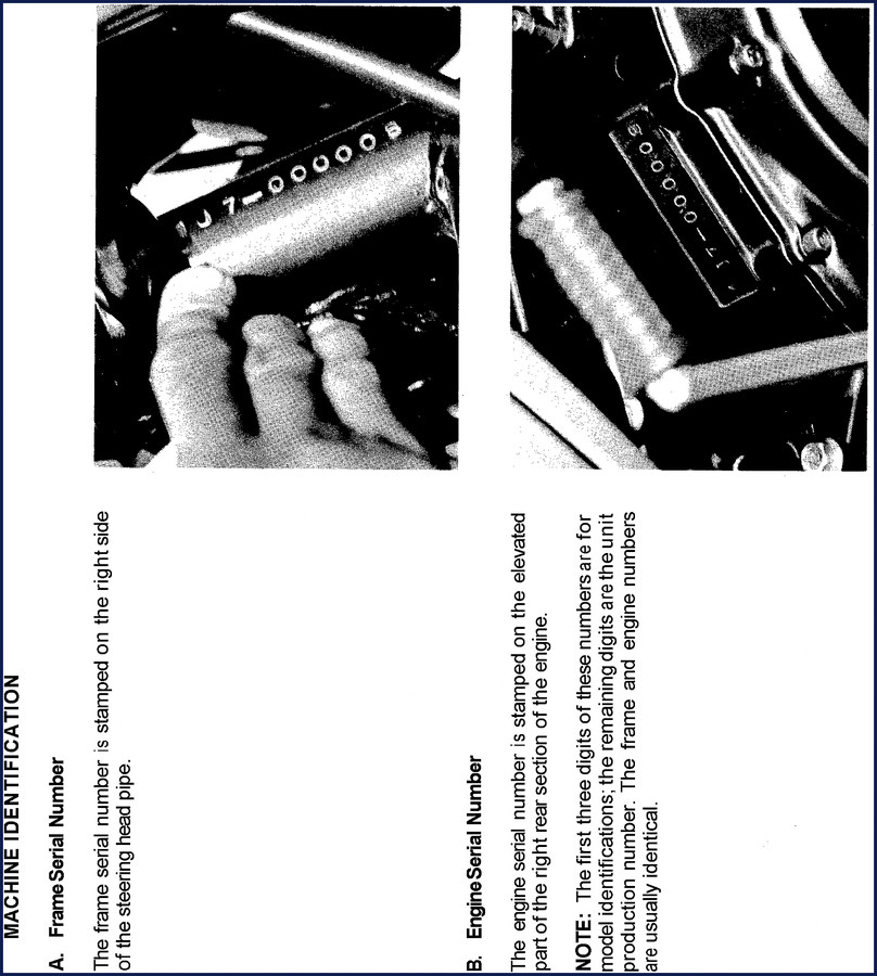 Yamaha XS750 Technical Manual cover page showing triple-cylinder engine and specifications