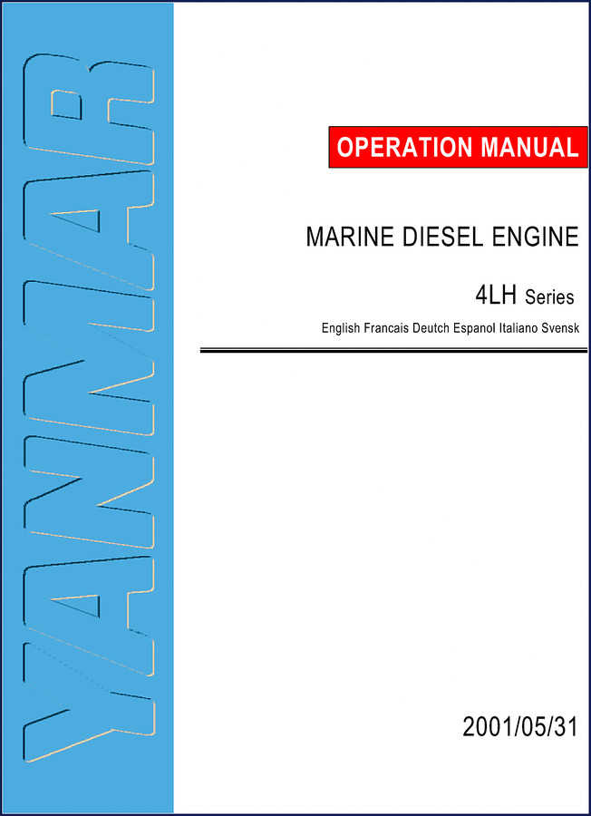 Yanmar 4LH Operation Manual 2001 cover - Marine Diesel Engine