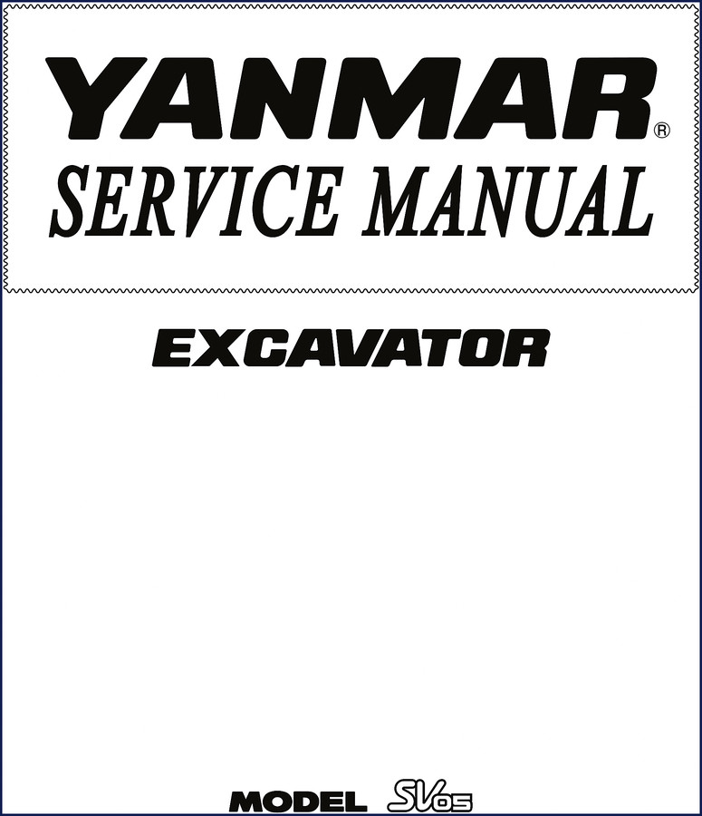 Yanmar SV03 Service Manual – 300-page factory repair document for mini excavator