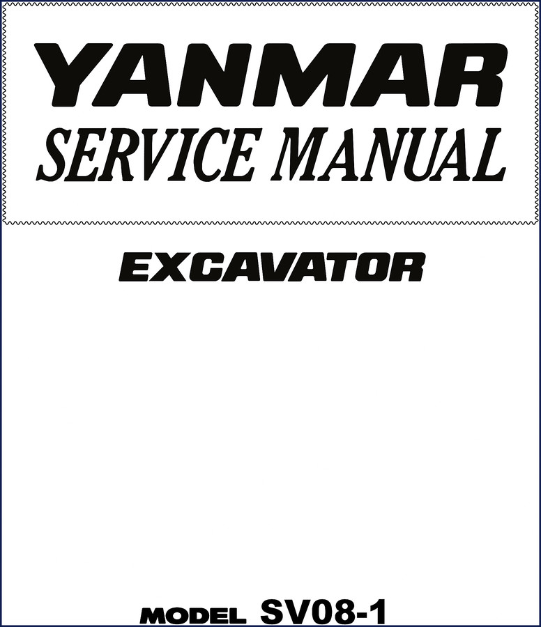 Cover of Yanmar SV08-1 Excavator Service Manual - 332 pages OEM factory documentation