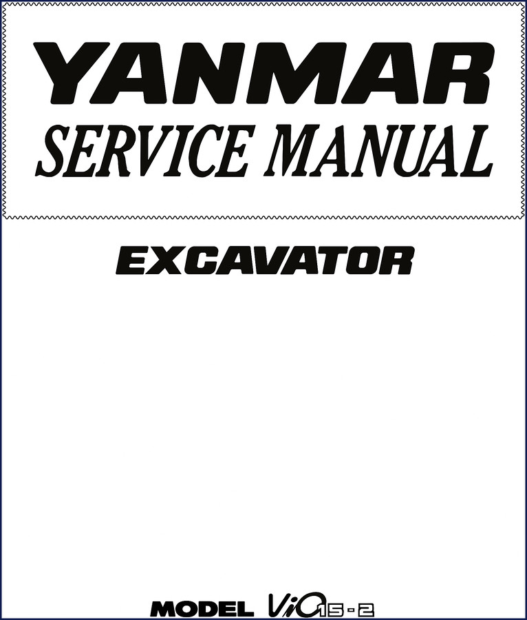 Yanmar ViO15-2 Operators Manual cover – factory operation and maintenance guide
