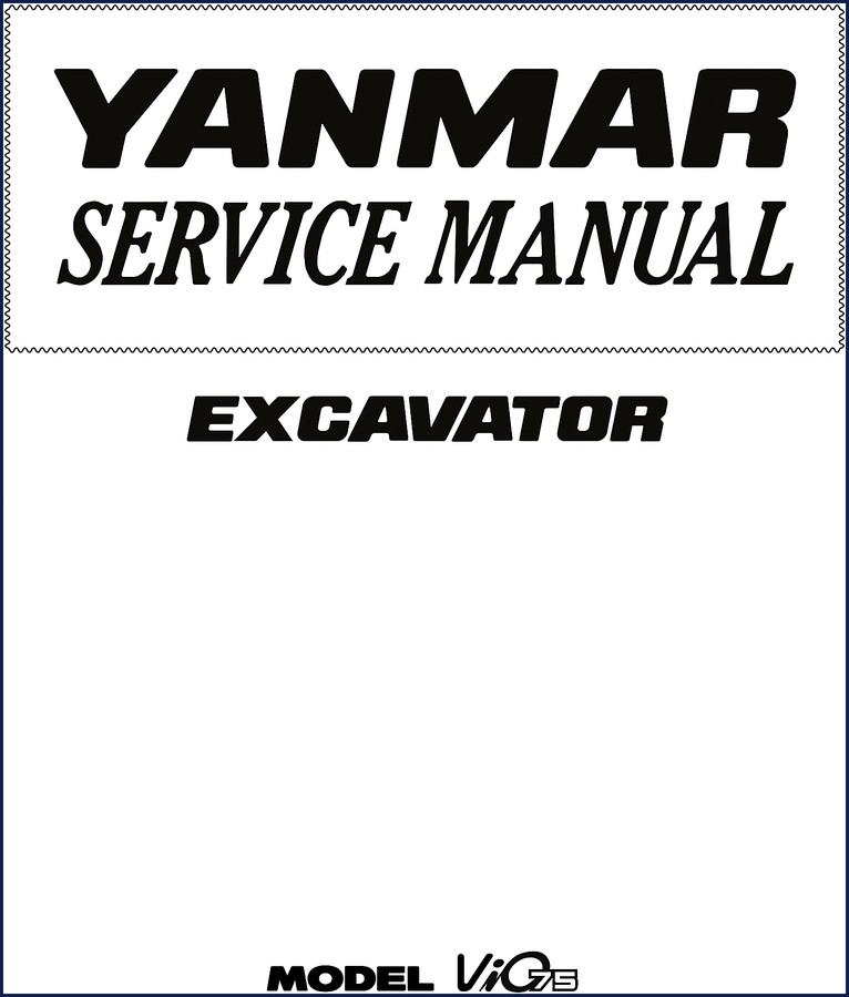 Yanmar ViO35 Service Manual cover - 556 page factory OEM shop manual